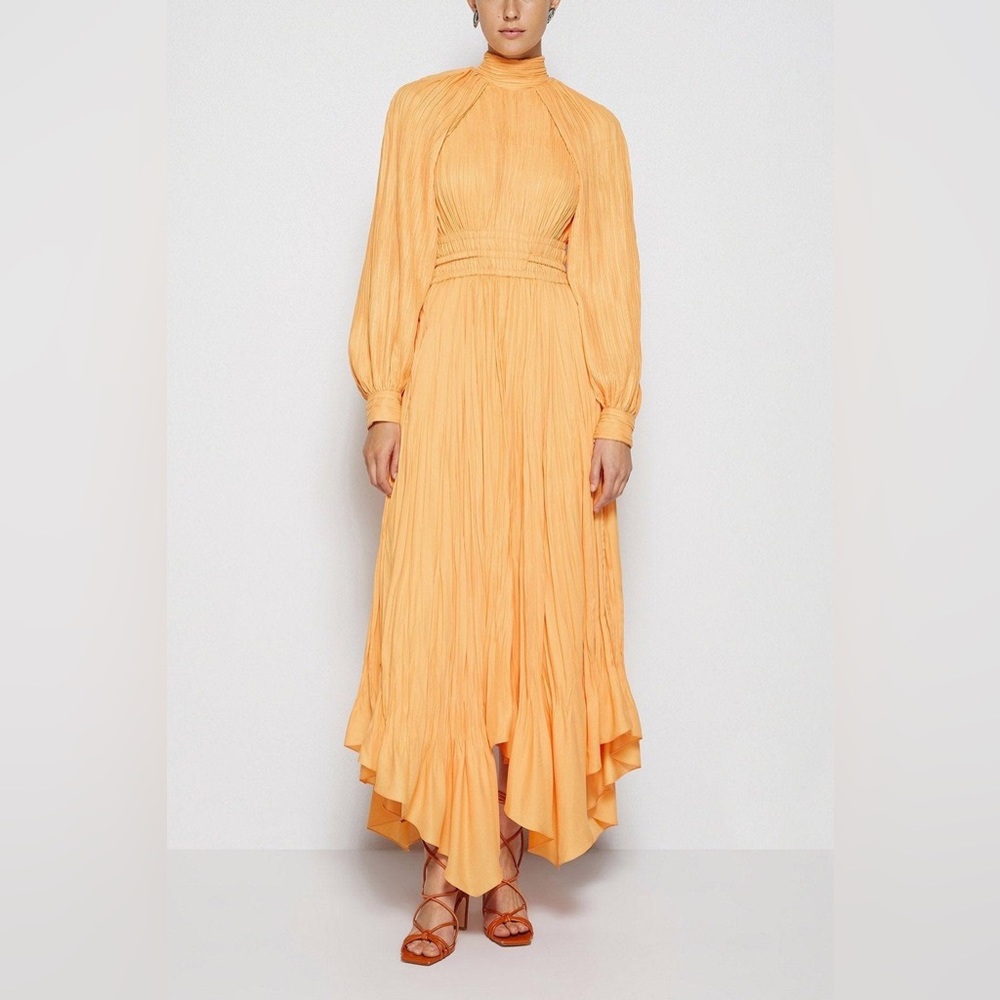 Jonathan Simkai Magnolia Midi Dress in Melon